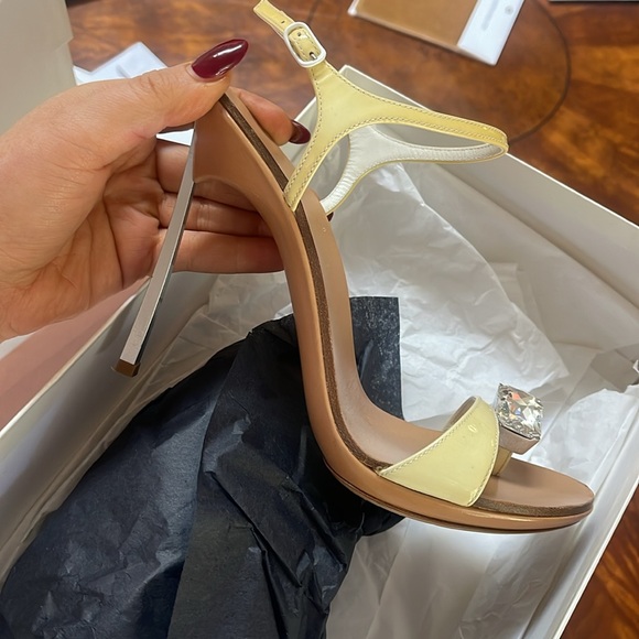 CASADEI PANTENT LEATHER WITH CRYSTAL EMBELLISHMENT STONE - Picture 2 of 7